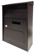 1,0 PZ Di CASSETTA POSTALE ACCIAIO 21X9X32,5 CM ESTERNO NERO