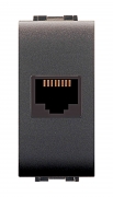 12,0 PZ Di LIFE ART.4084 PRESA TELEF. RJ11 PLUG 6/4 NERO