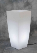 1,0 PZ Di VASO HOME LIGHT QUADRO 40X40X90 CM GHIACCIO BIA