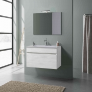 1,0 PZ Di MOBILE BAGNO BOGOTA 2 ANTE 80 SOSP. ROVERE BIANCO