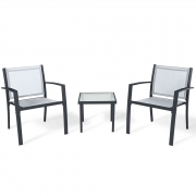 1,0 PZ Di SALOTTO HAVANA 3 PZ ACCIAIO GRIGIO