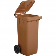 1,0 PZ Di PATTUMIERA 120 L CON RUOTE MARRONE MP