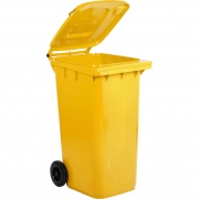 1,0 PZ Di PATTUMIERA 240 L CON RUOTE GIALLO MP