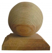 1,0 PZ Di SFERA IN PINO IMPREGNATO X PALO CM. 7X7