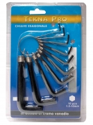 1,0 CF Di SERIE 10 CHIAVI ESAGONALI TEKNA PRO C/ANELLO NERO