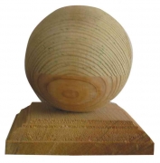 1,0 PZ Di SFERA IN PINO IMPREGNATO X PALO CM. 9X9