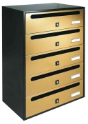 1,0 PZ Di CASSETTA POSTALE ALUBOX CUBO/R 5 38,5X25X53 ORO