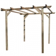 1,0 PZ Di PERGOLA IN LEGNO IMPREGNATO 300X300XH220 CM