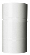 1,0 PZ Di TUBO PER STUFA H  25 CM D 12 CM BIANCO