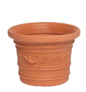 1,0 PZ Di VASO IN PLASTICA FESTONATO D 35XH26 CM PRESTIGE