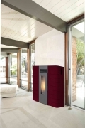 1,0 PZ Di STUFA PELLET KING IDRO SLIM 16 BORDEAUX