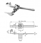 1,0 PZ Di SERRATURA A SEGA PER CRISTALLI 7 MM CREMAGL 10,5 M