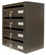 1,0 PZ Di CASSETTA POSTALE ALUBOX CUBO/R 4 38,5X25X43 GR GHI