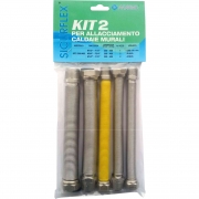 1,0 PZ Di KIT RACCORDO INOX ESTENSIBILE 1/2 PER CALDAIA KIT