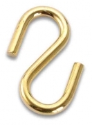 2,0 CE Di GANCIO A S PER CATENA D 2,4 MM ACCIAIO OTTONATO