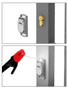 1,0 PZ Di PROTECTOR PROTEZIONE CILINDRI SG 35 SALD INOX SAT