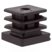 25,0 PZ Di PUNTALE ALETTATO 40X40 MM FORATO 10MA PLAST NERO