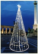 1,0 PZ Di ALBERO LUMINOSO 3D C/STELLA 576 LED FREDDA D 80X20
