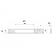 1,0 PZ Di CISA 06220.20.0 CONTROPIASTRA SERRATURA ELETTICA