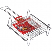 1,0 PZ Di GRATICOLA DOPPIA BOMBATA CON PIEDI 27X27 CM