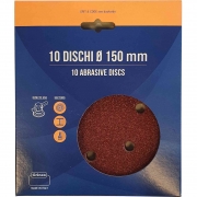 1,0 CF Di DISCO ABRASIVO VELCRO 6 FORI D 150 MM GR 120 CF 10