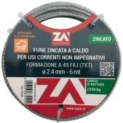 1,0 PZ Di CAVETTO ACCIAIO ZINCATO ANTIGIRO 133F D 5  25 M