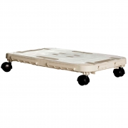 1,0 PZ Di PEDANA C/RUOTE  48X29X12,5 CM ECRU