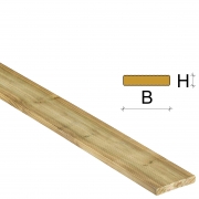 1,0 PZ Di LISTONE PER PAVIMENTO PINO IMPREGN 28X120X2400 MM