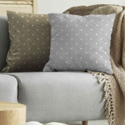 6,0 PZ Di CUSCINO TULIPANO CM.43X43 POIS TORTORA 1808