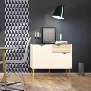 1,0 PZ Di KIT CREDENZA 2 ANTE + 1 CASSETTO 98X39X81 OSLO