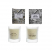 6,0 PZ Di CANDELA IN VETRO 38H CM.8,5X8,5X10