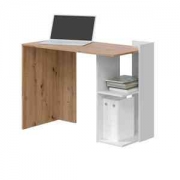 1,0 PZ Di SCRIVANIA ANGOLO REVERS 100X52X78CM  BIANCO/ROVERE