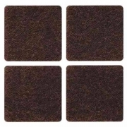 50,0 CF Di FELTRINO ADESIVO SEDIA MARRONE  35X 35 MM CF 3 PZ*