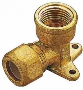 10,0 PZ Di GOMITO OTTONE FLANGIATO BICONO F/GAS 10X1/2 PES