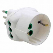 1,0 PZ Di FME ART.87.210BL ADATTATATORE 2P-10A +T + SCHUKO *