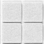 50,0 CF Di FELTRINO ADESIVO SEDIA BIANCO  30X 30 MM CF 6 PZ