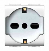 6,0 PZ Di LIFE ART.4050WH PRESA BIPASSO/SCHUKO BIANCA