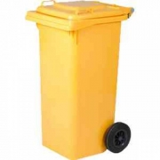 1,0 PZ Di PATTUMIERA 120 L CON RUOTE GIALLO MP