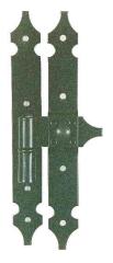 4,0 PZ Di CERNIERA FERRO POLIMERIZ 6324 A BATTENTE 25 CM