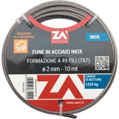 1,0 PZ Di CAVETTO ACCIAIO INOX 49F D 3 MM 10 M