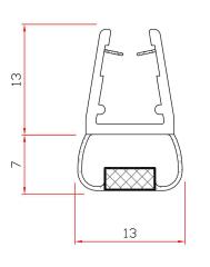 10,0 PZ Di GUARNIZIONE PER BOX DOCCIA 2 M MOD.411