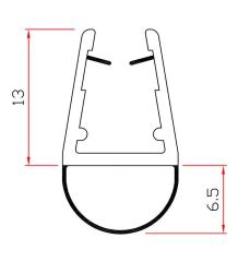 10,0 PZ Di GUARNIZIONE PER BOX DOCCIA 2 M MOD.401
