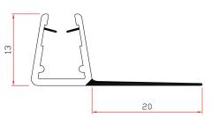 10,0 PZ Di GUARNIZIONE PER BOX DOCCIA 2 M MOD.404/20