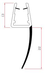 10,0 PZ Di GUARNIZIONE PER BOX DOCCIA 2 M MOD.405/22