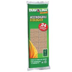 24,0 PZ Di ACCENDIFUOCO 24 CUBI DIAVOLINA ECOLOGICO  15330
