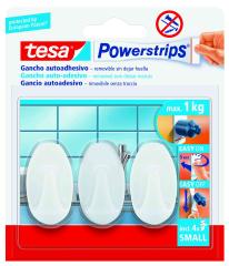 6,0 CF Di GANCIO ADESIVO TESA POWERSTRIPS PICCOLO B.CO 3 PZ