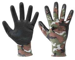 12,0 PZ Di GUANTI POLIESTERE/LATTICE MIMETICO TG.  8