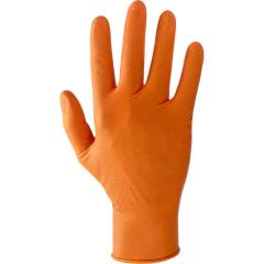 1,0 CF Di GUANTI IN NITRILE ARANCIONE CAT. III TG. XL  50 PZ