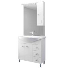 1,0 PZ Di MOBILE BAGNO EVA  85 COMPLETO BIANCO