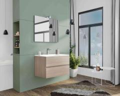 1,0 PZ Di MOBILE BAGNO NEW SPLASH  80 SOSP. ROVERE GRIGIO
